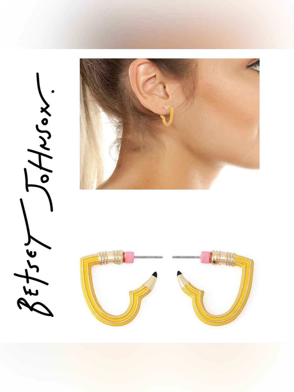 🌟🌟 Best In Class Heart Pencil Huggie Hoop Earrings
